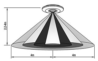 DETECTEUR SAILLIE PLAFONNIER EXTRAPLAT - IP20 - 8 METRES - MAX 1000W LED